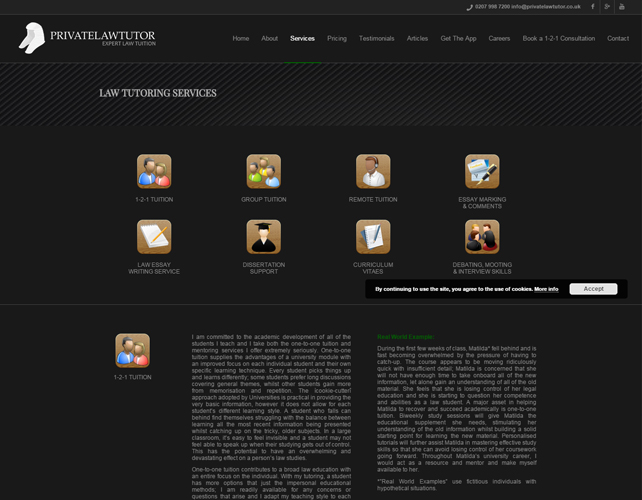 Law information Website Design